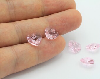 10 mm hjärtslipad kubisk zirkon, rosa zirkonhjärta, Swarovski-kristaller, TS-650