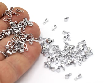7mm Rhodium Plated Pendant Bail, Rhodium Plated Bail, Pendant Charms, Charm Findings, Bail Findings, Necklace Findings, Bail - RDM872