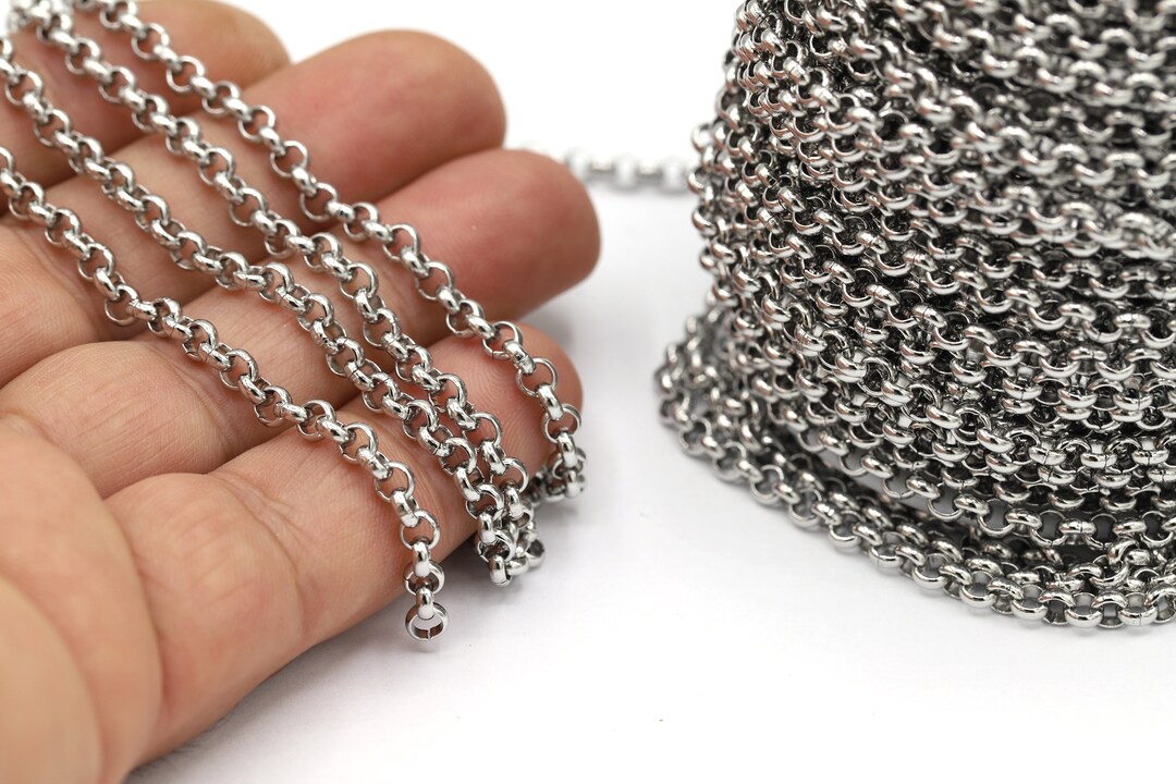 4mm Steel Rolo Chains, Round Linked Chains, Ring Linked Chains ...