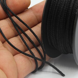 16,5 feet ( 5 meters ) 2mm Cotton Rope , Cotton Cord , Twisted Cotton Cord , Yarn , Macreme Cord , %100 Cotton Cord - MB36