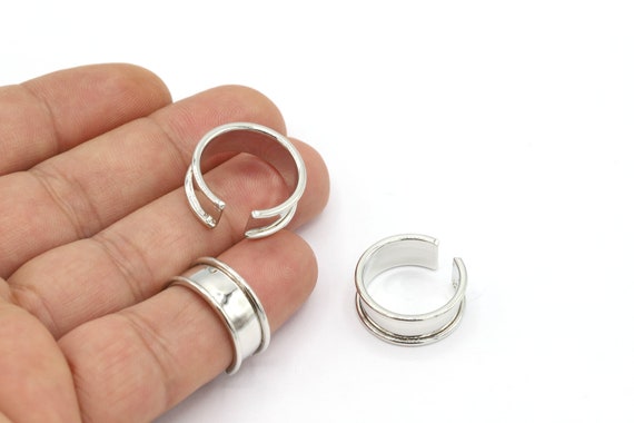 Wholesale Natural & Synthetic Mixed Gemstone Round Adjustable Rings -  Pandahall.com