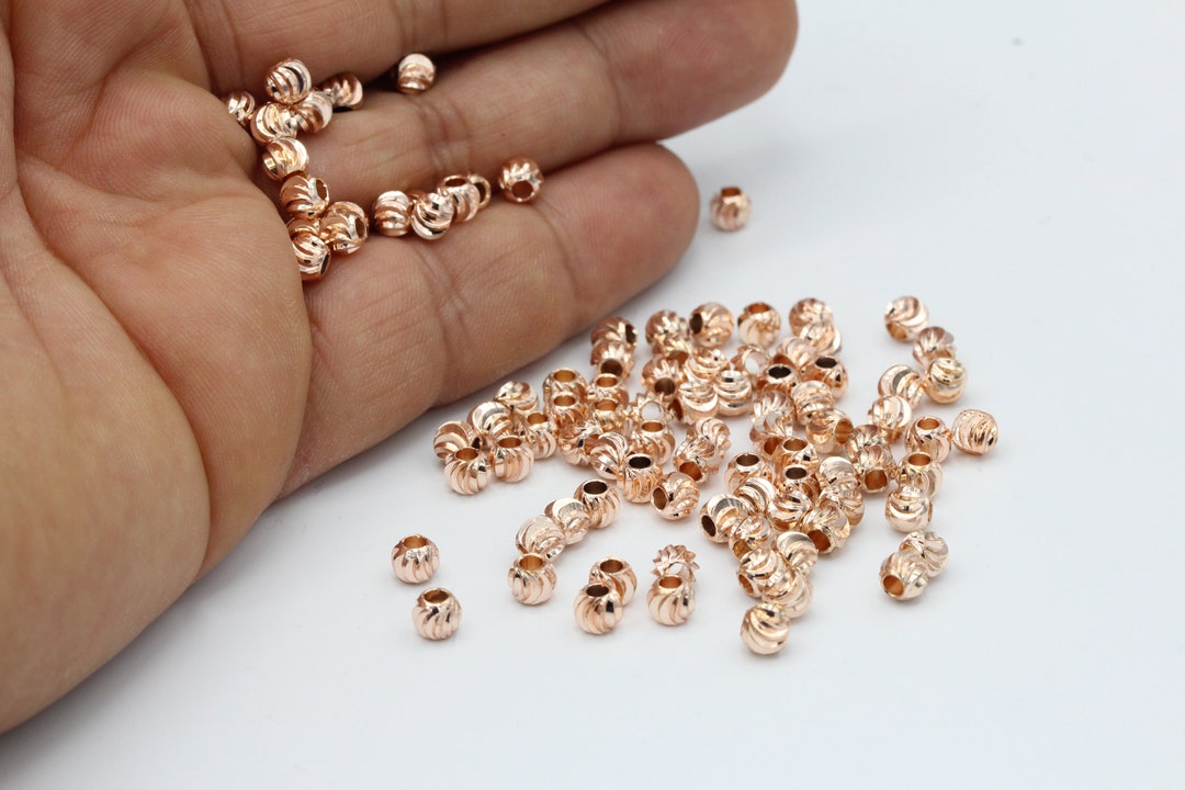 5mm Rose Gold Plated Laser Cut Beads RSG98 Etsy