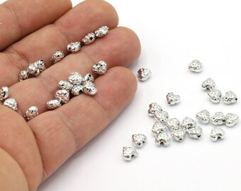 6mm Rhodium Plated, Rose Gold Plated, 24 K Shiny Gold Plated Spacer Beads, Spacer Beads, Beads, Spacer Findings, Spacer - RDM77