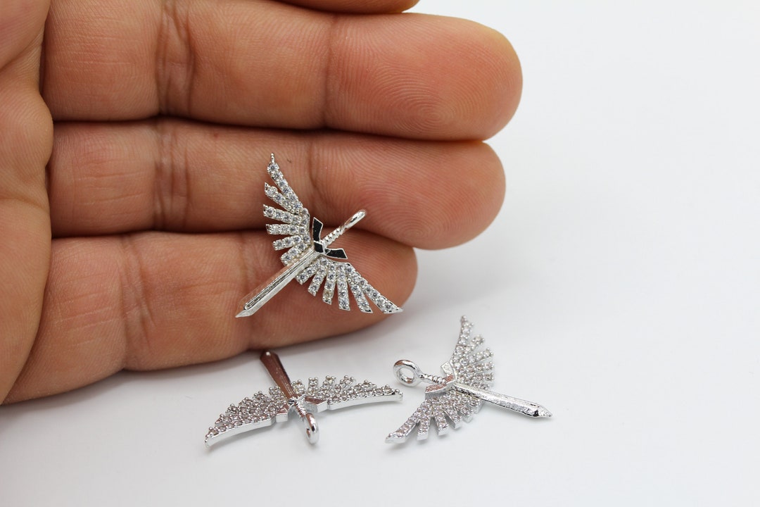 Breloque Pendentif Ange Priant En Argent Massif 925 Et émail - Occasion