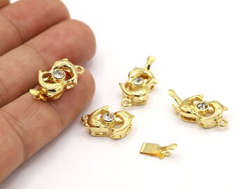 20 Pcs Rose Gold 10mm Lobster Clasps For Jewellery Making, Trigger 20 Pcs Rose Gold 10mm Lobster Clasps For Jewellery Making, Trigger