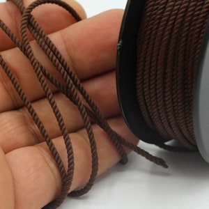 16,5 feet ( 5 meters ) 2mm Cotton Rope , Cotton Cord , Twisted Cotton Cord , Yarn , Macreme Cord , %100 Cotton Cord - MB32