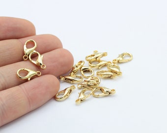 14mm 24 k Shiny Gold Plated Lobster Clasp - GLD-1147