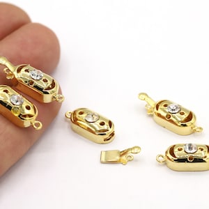 8x24,5mm 24 K Shiny Gold Plated Lobster Clasp, Lobster, Clasps, Gold Plated Clasps, Gold Plated Lobster, Jewelry Making, Clasp - MGN62