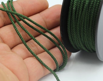 16,5 feet ( 5 meters ) 2mm Cotton Rope , Cotton Cord , Twisted Cotton Cord , Yarn , Macreme Cord , %100 Cotton Cord - MB31