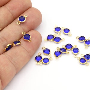 6,5x12,5mm 24 K Shiny Gold Plated Crystal Bracelet Findings, Bracelet Supplies, Crystal Findings, Bracelet, Gold Plated Crystal - GLD1429-3