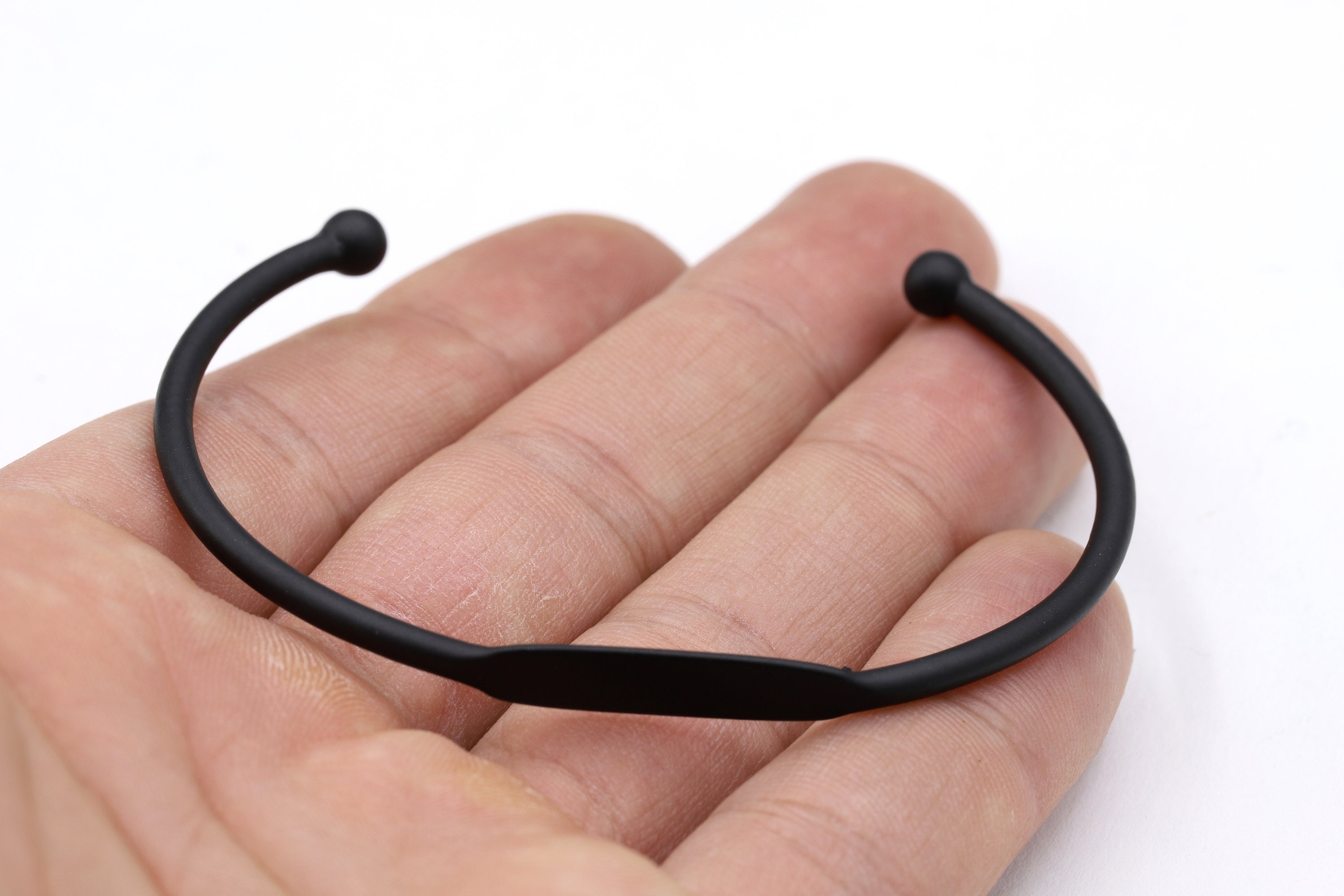 2.5x155mm Matt Black Plated Cuff Bangle Bracelet Bangle Etsy UK