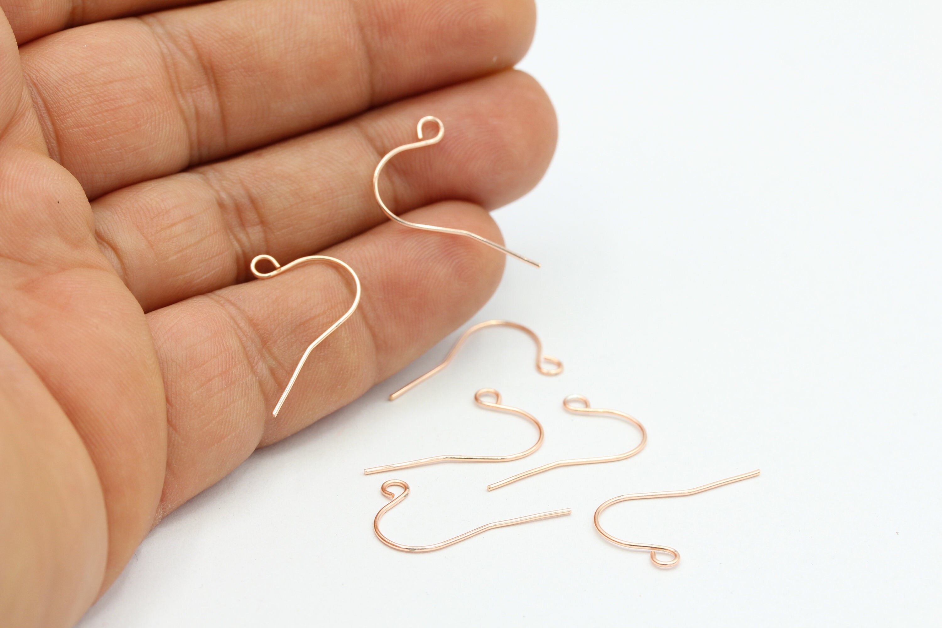 Hypoallergenic Earring Hooks, Rose Gold Plated Earring Wire, Steel