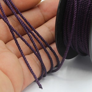 16,5 feet ( 5 meters ) 2mm Cotton Rope , Cotton Cord , Twisted Cotton Cord , Yarn , Macreme Cord , %100 Cotton Cord - MB44