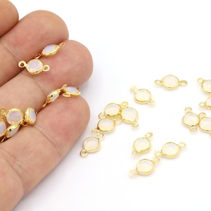 6,5x12,5mm 24 K Shiny Gold Plated Crystal Bracelet Findings, Bracelet Supplies, Crystal Findings, Bracelet, Gold Plated Crystal - GLD1429-2