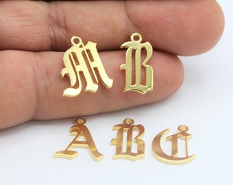 26Pcs/set Latin English Alphabet Letter Charm Pendant Jewelry Bracelet Craft SP
