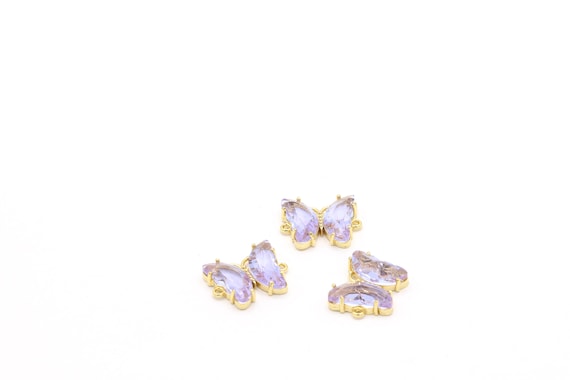 Hilufiet Set di 4 braccialetti con ciondolo a forma di farfalla in stile