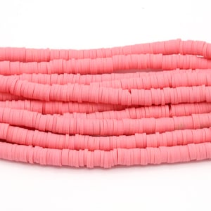 6mm- Polymer Clay Beads, Hand Cut Beads , Fimo Beads, Heishi Beads, Rubber Beads, African Beads, (One Strand 250-300 Beads) FB7,45,46