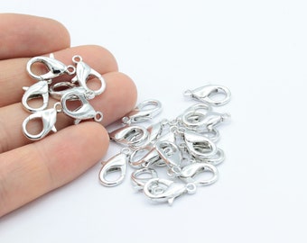 16mm Rhodium Plated Lobster Clasp - RDM-619