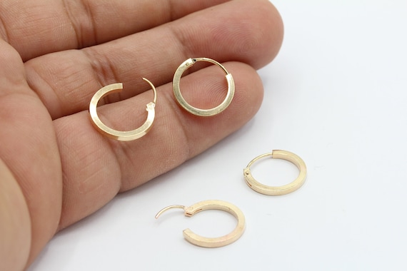 16mm Shiny Gold Plated Earrings Hoop Hoop Earrings, Brass Earrings,  Dangle, Circle Plain Leverback Finding Earring Findings GLD871