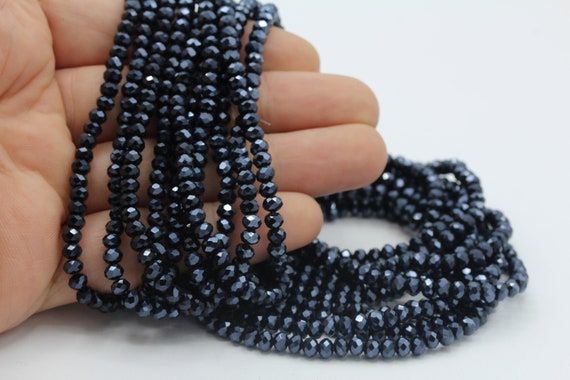 STONE BEAD BRACELET 4 MM ANTRACITE STONE BEAD BRACELET 4 MM ANTRACITE