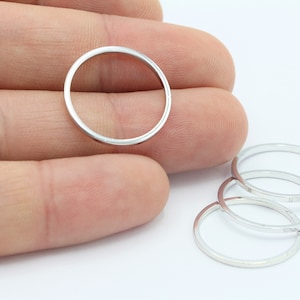 20mm Rhodium  Plated Closed Ring  - RDM-544