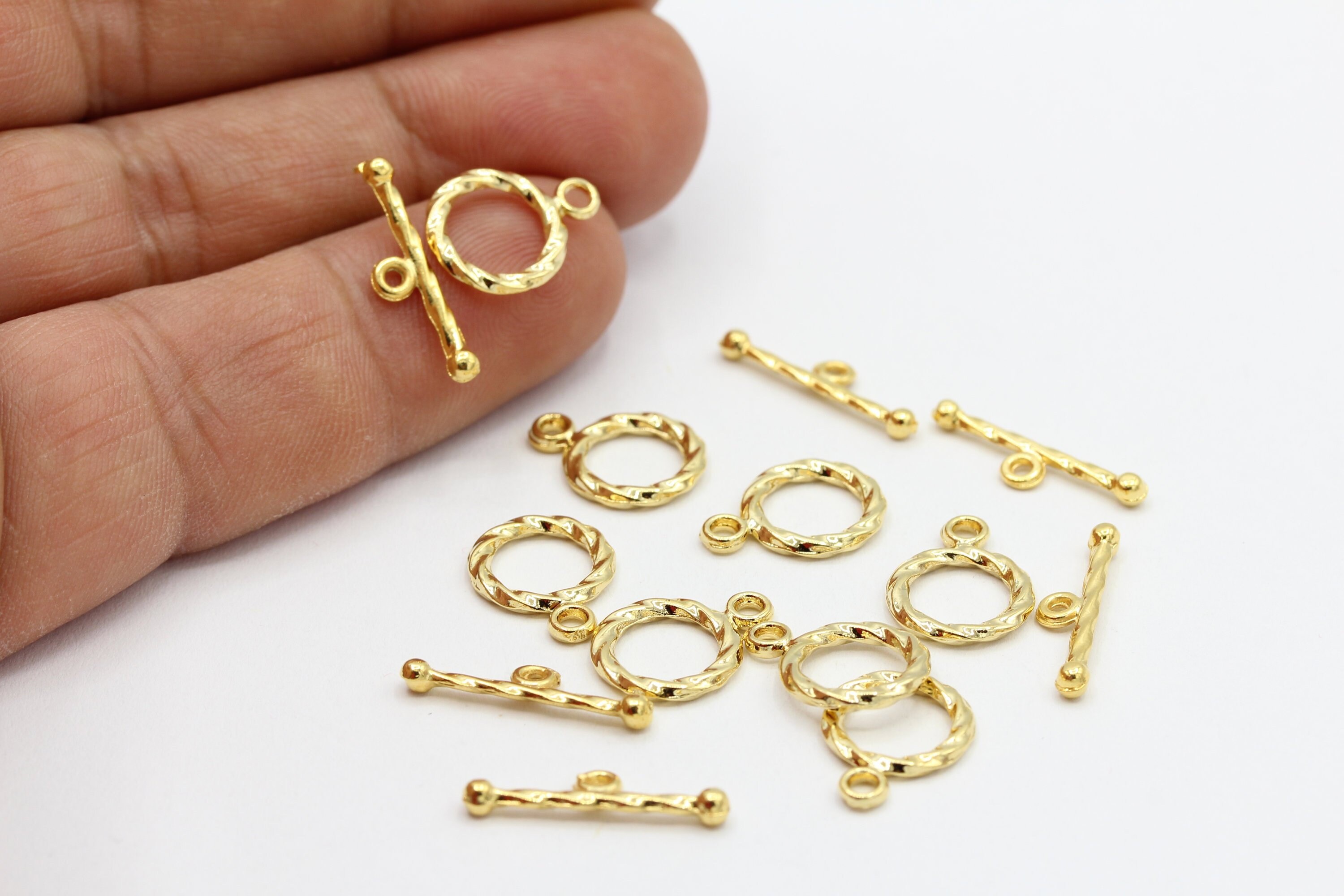 10 Pairs of Very Small Simple Style Silver Toggle Clasps,toggle Clasps for  Bracelets, Toggle Clasps for Necklaces 