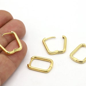 13x20mm 24 K Shiny Gold Plated Earring Findings, Dainty Hoops, Gold Earring Clasps, Gold Plated Earring Earlier, Earring Leverback - GLD2100