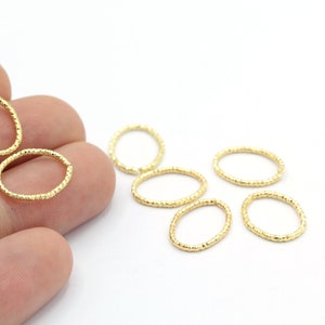11x15mm 24 k Shiny Gold Plated Open Ring Gold Plated patterned Open Rings - GLD1199