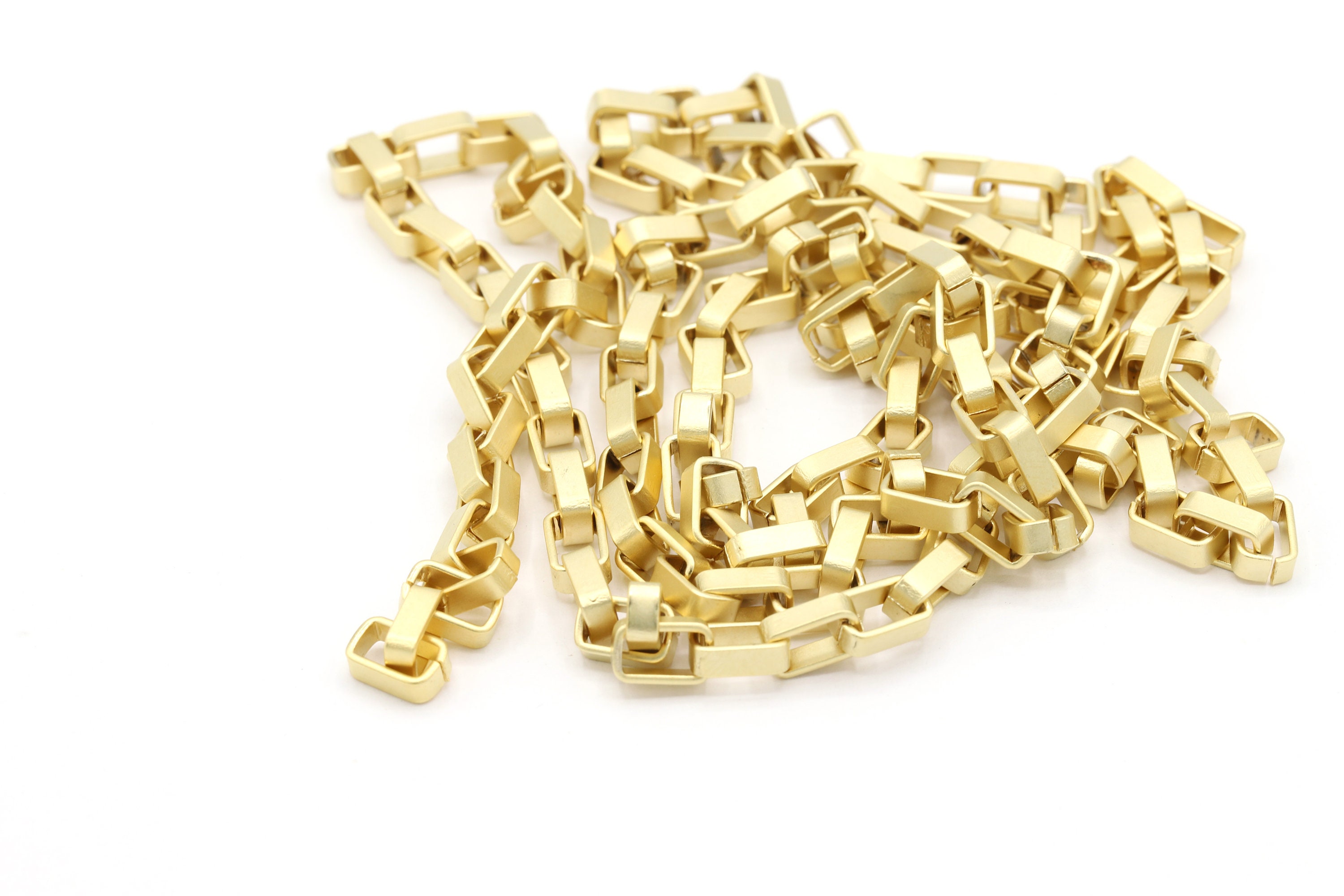 5x8.5mm 24 K Mat Gold Plated Curb Chains ,mat Gold Plated Soldered ...