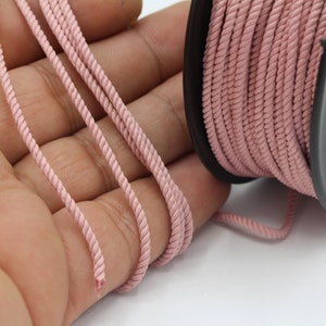 16,5 feet ( 5 meters ) 2mm Cotton Rope , Cotton Cord , Twisted Cotton Cord , Yarn , Macreme Cord , %100 Cotton Cord - MB40