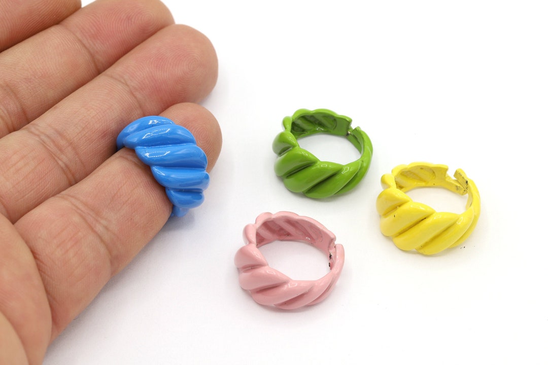 Inner Size 17mm Colored Rings Colored Ring Settings, Colored Round Loop ...