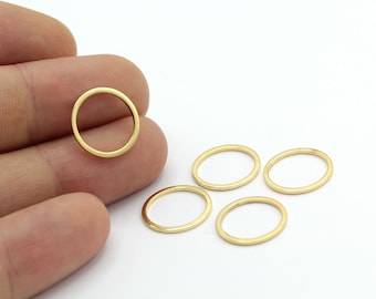 14mm 24 k Shiny Gold Plated Closed Ring  - GLD19