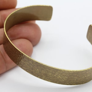 15x160mm Raw Brass Hammared Bangle , Cuff Bangle , Hammared Cuff Bracelet - RAW310