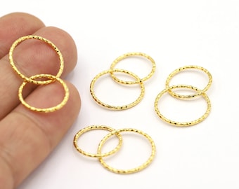 30 mm 24 K glänsande guldpläterade örhängen, Örhängesdetaljer, Creoler, Armbandsdetaljer, Dubbelörhänge, Förgyllt armband - GLD1541