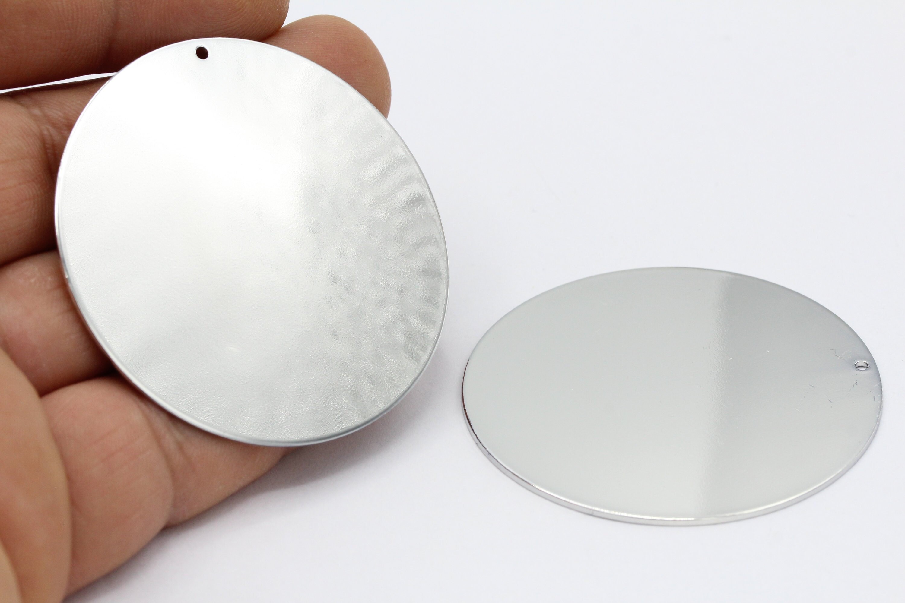 52mm Rhodium Plated Round Disc , Stamping Blank , Coins - RDM52