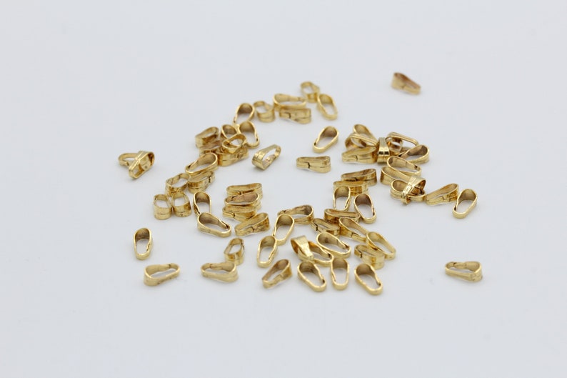 GLD49 6mm 24 k Shiny Gold Plated Pendant Bail
