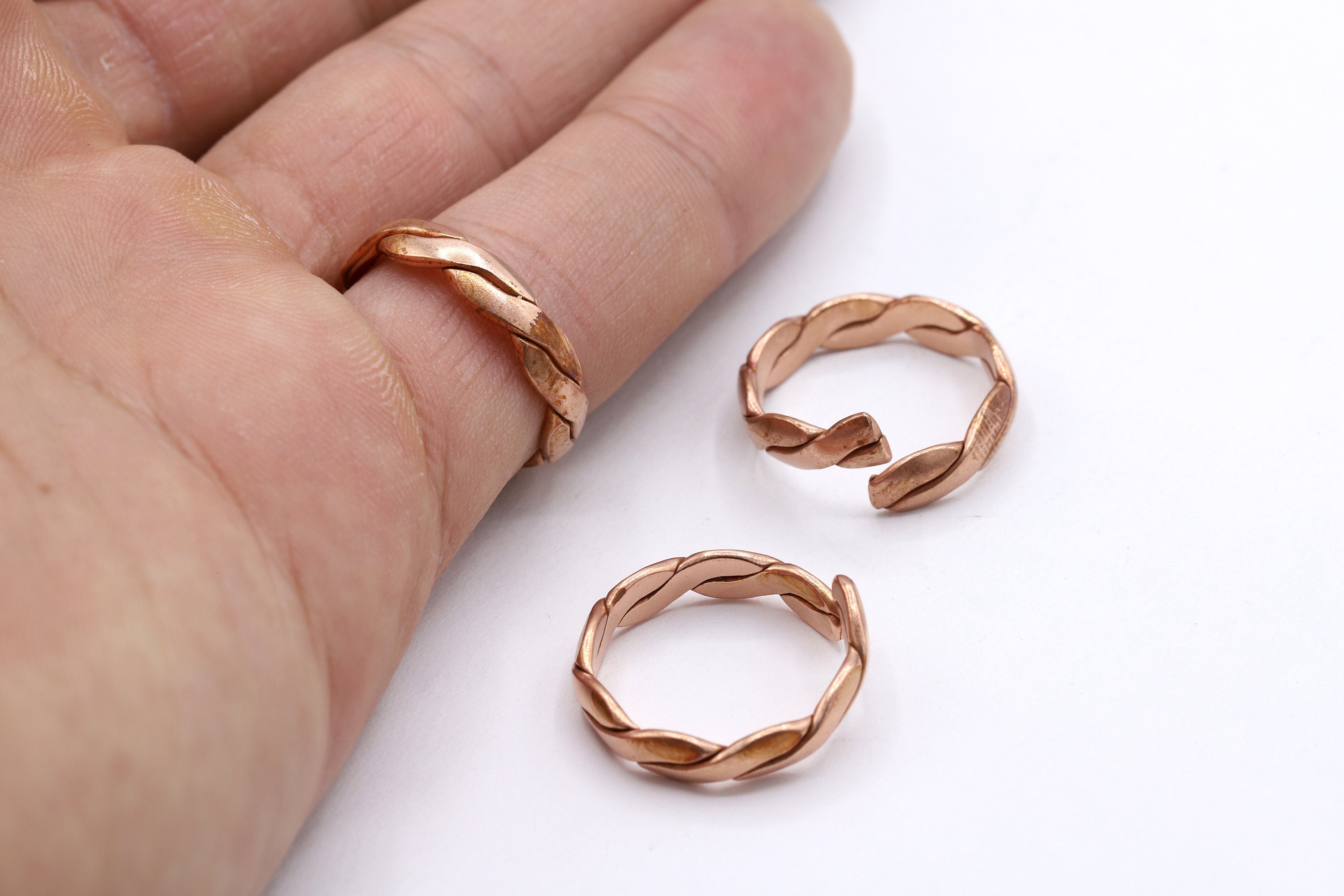 Inner Size 17mm Raw Cooper Ring Settings Adjustable Rings Etsy