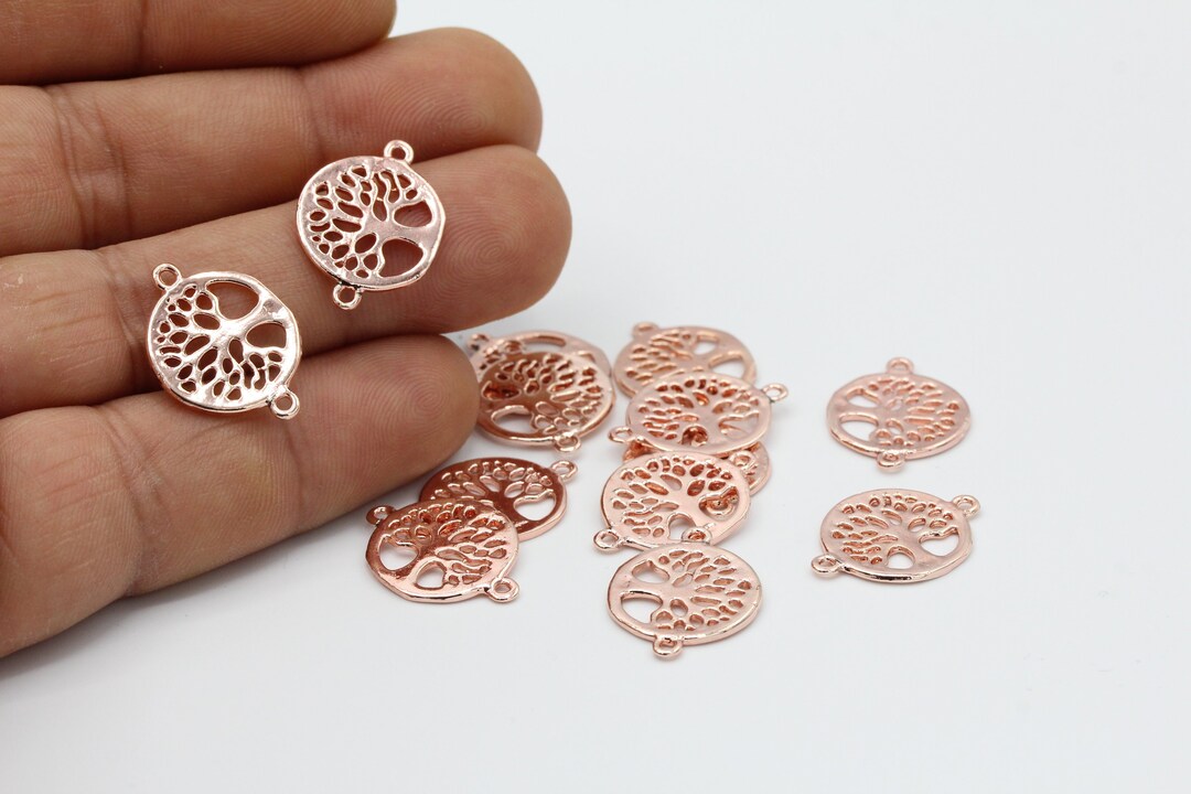 15x20mm Rose Gold Plated Tree of Life Charms , Yoga Pendant - RSG250 - Etsy