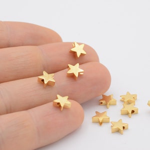 6 pcs 9x20mm Raw Brass Brushed Star Charms, Star Pendants, Raw Brass S –  mbjewelrymetal