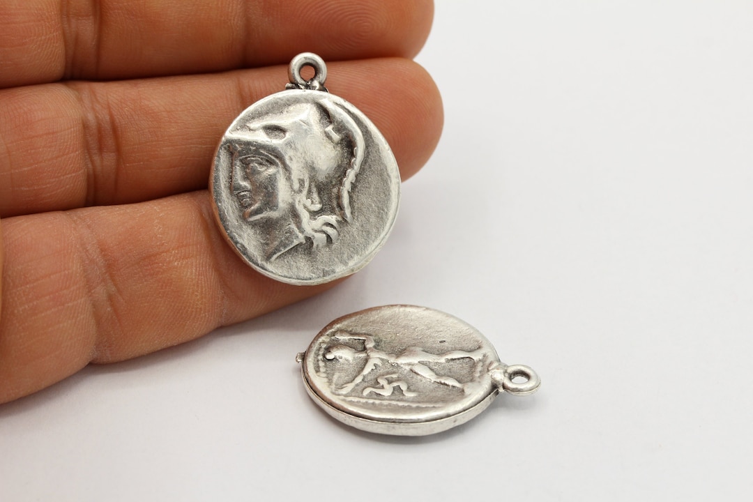 Lot De 20 Pendentifs Médaillon Peace Argenté - Breloques Neutres