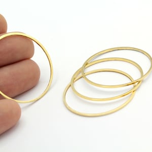 35mm 24 k Shiny Gold Plated Closed Ring, Gold Plated Closed Circle, Necklace Circle, Earring Circle,  - GLD24