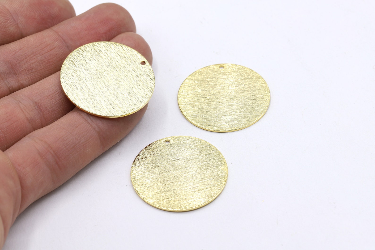 25mm Shiny gold plated Textured Round Stamping Blanks Round Etsy