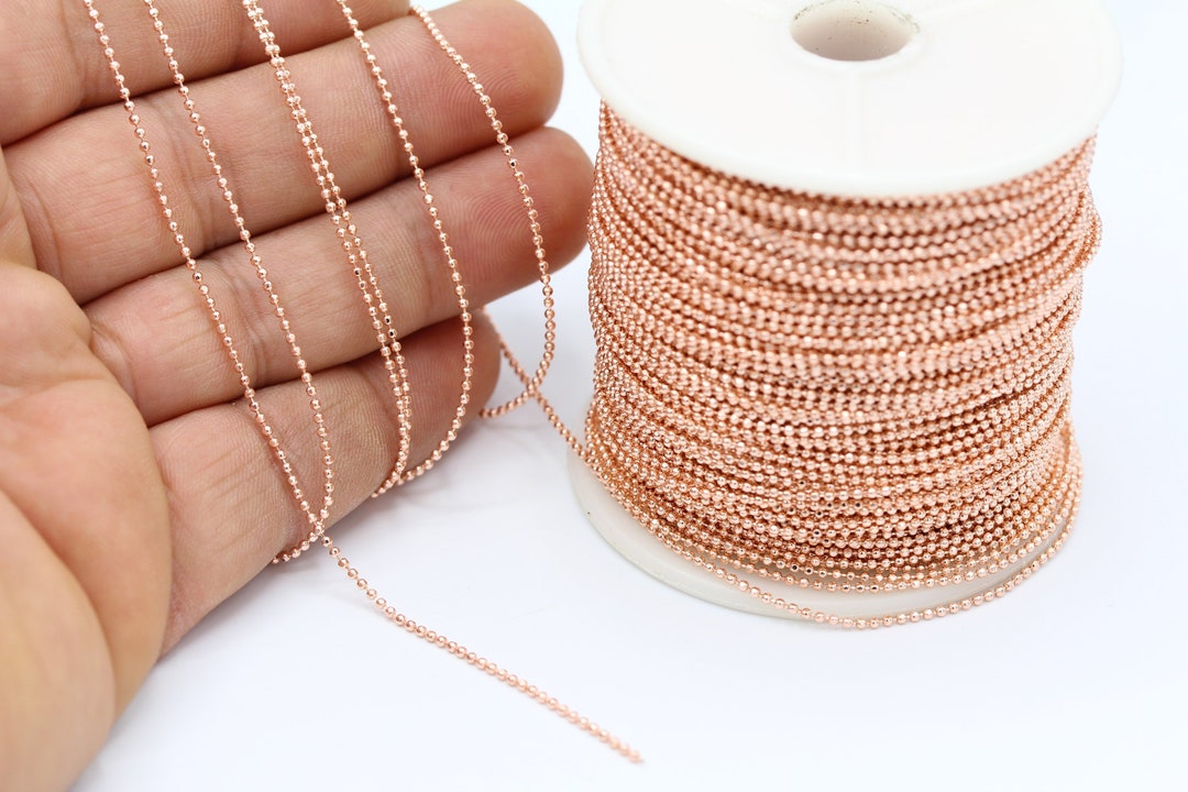 Cadena Bolas Cromada – 1,5 Metros, 3 Mm Diámetro, Eslabón Bola Liso, Uso Múltiple, Sin Marca