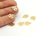 10x12.5mm 24 k Shiny Gold Plated van cleef , Clover Charms - GLD1373