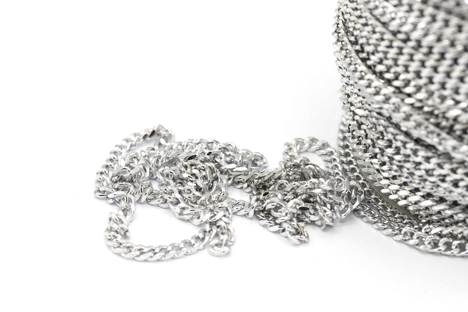 Chaîne - Argent rhodié curb 4.1mm - CHS634
