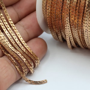 2mm Raw Brass Cable Chains , Soldered Chains , Bar Chains , Curb Chains , Necklace Findings  - CHN286