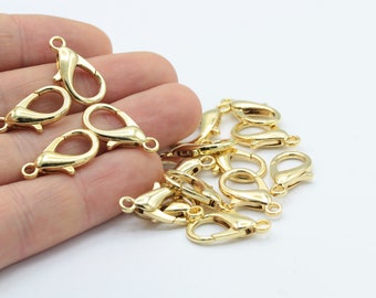 21mm 24 k Shiny Gold Plated Lobster Clasp - GLD-1149