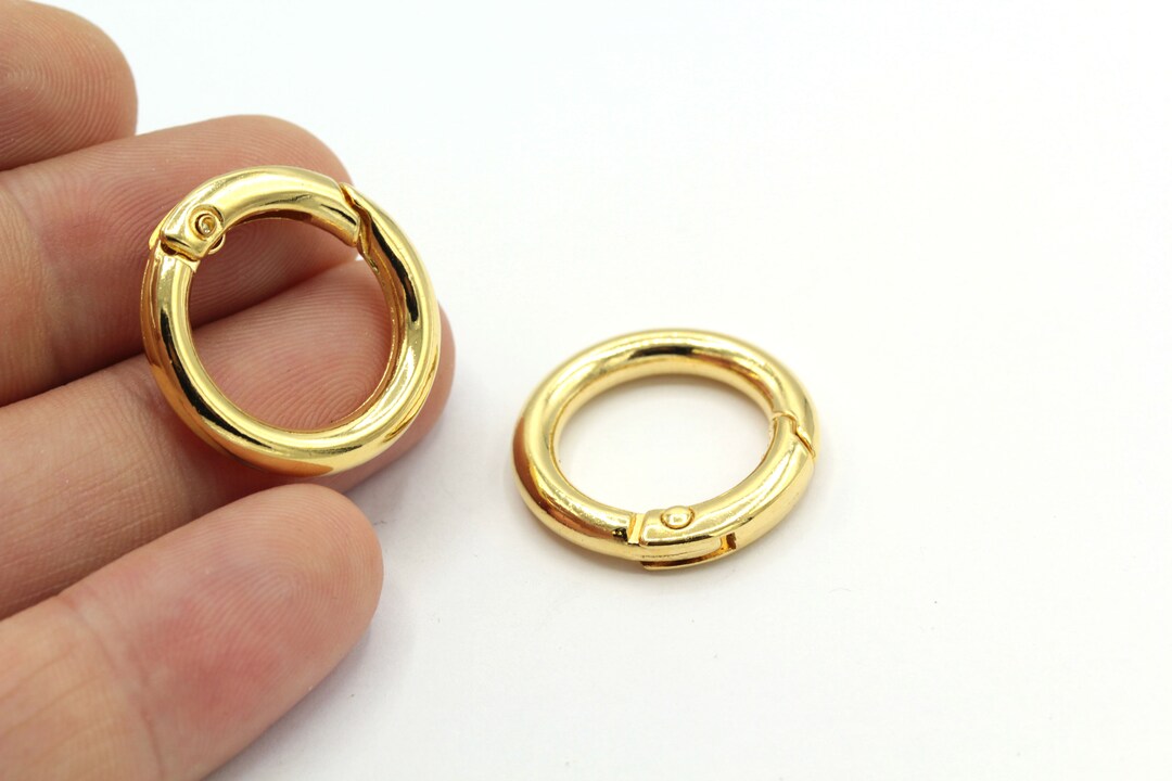 24mm 24 K Shiny Gold Plated Key Chain Ringsplit Key Ring - Etsy