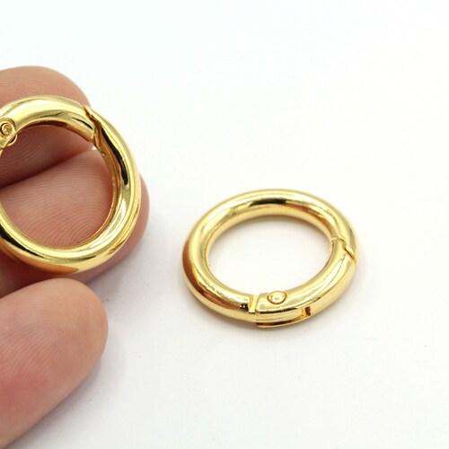 24mm 24 K Shiny Gold Plated Key Chain Ringsplit Key Ring - Etsy