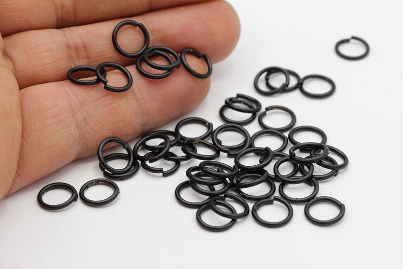 12x10mm Black Plated Jump Rings Connectors TS542 Etsy